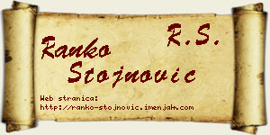 Ranko Stojnović vizit kartica